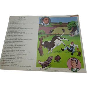 Old Grumbler School Poster Oscar Brand 30259 Poetry VNTG